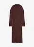 Gebreide maxi jurk met opstaande kraag, lange mouw, bonprix