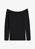 Geribde off shoulder trui, bonprix
