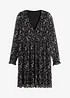 Mesh jurk met volant, bonprix