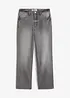 Straight jeans met high waist en biologisch katoen, bonprix