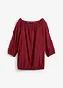 Katoenen shirtblouse met carréhals, halflange mouw, bonprix