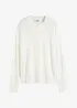 Gebreide hoodie met kangoeroezak van viscosemix, bonprix