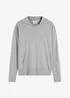 Gebreide hoodie met kangoeroezak van viscosemix, bonprix