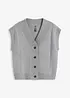 Mouwloos vest met kabelpatroon, bonprix