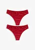 Maxi string met glanzend materiaal (set van 2), bonprix