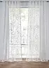 Transparant jacquard gordijn met bladerdessin (1 stuk), bonprix