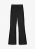 Bootcut jersey broek met geruwde binnenkant, bonprix