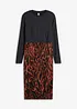 Jersey jurk met gedessineerd rokdeel, bonprix