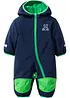 Baby softshell overall met teddyfleece en capuchon, bonprix