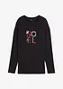 Longsleeve van viscose met kerstmotief, bonprix