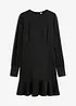 Mini jurk van stevig scuba met mesh mouwen, bonprix