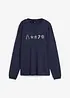 Kerst longsleeve met borduursel, oversized, bonprix