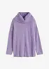 Oversized fluffy trui met een col, bonprix