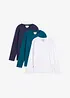 Shirt met lange mouwen van biologisch katoen (set van 3), bonprix
