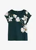 Shirt met bloemenprint en biologisch katoen, bonprix