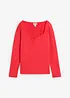 Longsleeve met hartvormige hals, bonprix