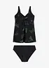 Lange tankini met V-hals (2-dlg. set), bonprix
