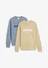 Sweater van biologisch katoen (set van 2), bonprix
