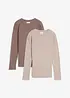 Geribd shirt met biologisch katoen (set van 2), bonprix