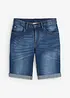Stretch jeans bermuda met verstelbare band, slim fit, bonprix