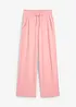 Wijde jersey broek van interlock, bonprix