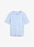 Geribd shirt shirt met korte mouwen, bonprix