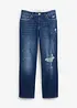 Straight jeans, mid waist, cropped, bonprix