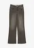 Straight jeans, high waist, split, bonprix