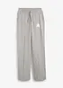 Sweatpants met wijde pijpen met ster van puur biologisch katoen., bonprix
