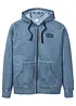Sweatvest met capuchon in washed out look, bonprix