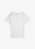 Shirt van puur linnen met gehaakte mouwen, bonprix