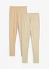 Legging met biologisch katoen (set van 2), bonprix