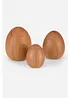 Decoratieve paaseieren in houtlook (set van 3), bonprix