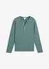 Henley shirt met lange mouwen van puur biologisch katoen, slim fit, bonprix