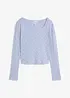 Geribde longsleeve van biologisch katoen, bonprix