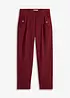 Lichte twill broek in paperbag stijl, bonprix