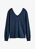 Knus fleece shirt met parels, bonprix