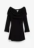 Gebreide jurk met Carmen-hals, bonprix
