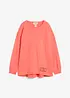 Longsleeve van katoenmix met high-low zoom, bonprix