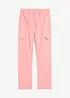 Wijde mid waist cargo twill broek, bonprix