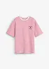 Gestreept T-shirt met borduursel, bonprix