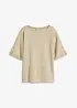 Shirt met viscose en glanzende print, bonprix