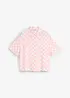 Geruite blouse met korte mouwen, bonprix