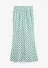 Geruite Marlene Dietrich broek van soepele viscose, bonprix