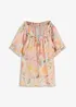 Chiffon blouse met groot decolleté, bonprix