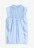Jersey top met broderie anglaise, bonprix