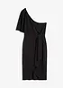 One-shoulder jurk met plooien, bonprix