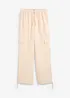 Cargo broek in vloeiende stof, bonprix