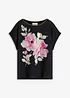 Shirt met geweven inzetstuk, bonprix