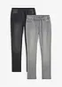 Jegging met mid waist (set van 2), bonprix